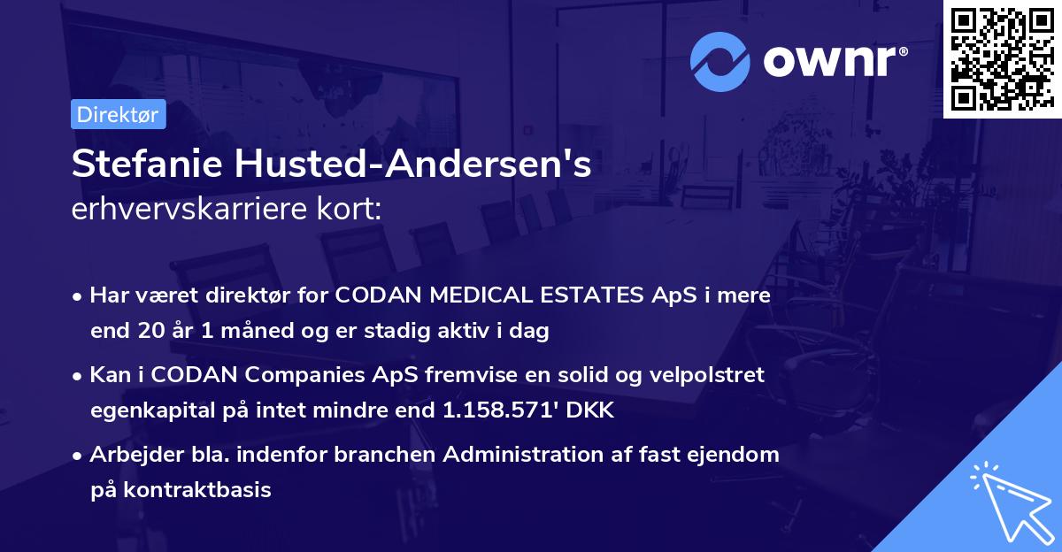 Stefanie Husted-Andersen's erhvervskarriere kort