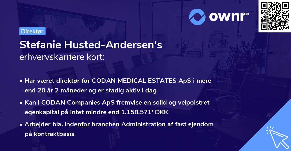 Stefanie Husted-Andersen's erhvervskarriere kort