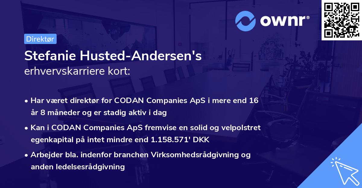 Stefanie Husted-Andersen's erhvervskarriere kort