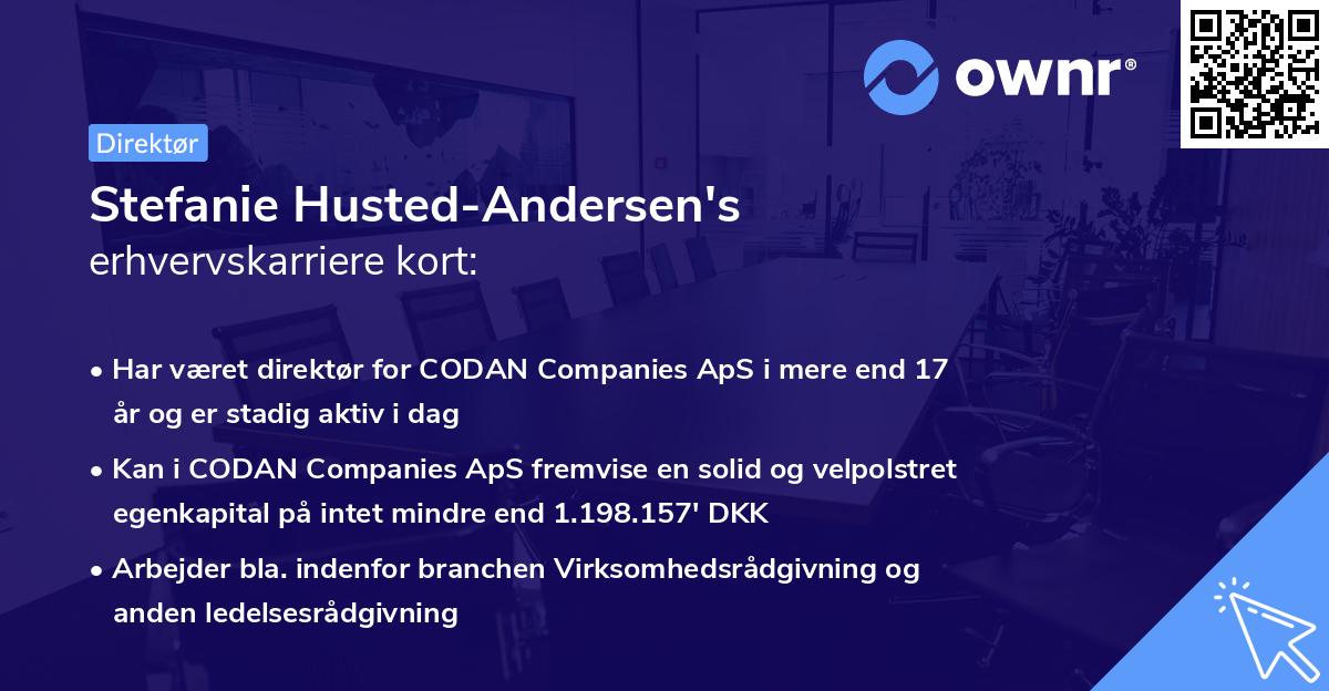 Stefanie Husted-Andersen's erhvervskarriere kort