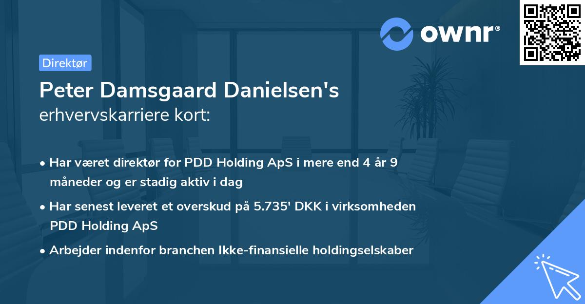 Peter Damsgaard Danielsen's erhvervskarriere kort