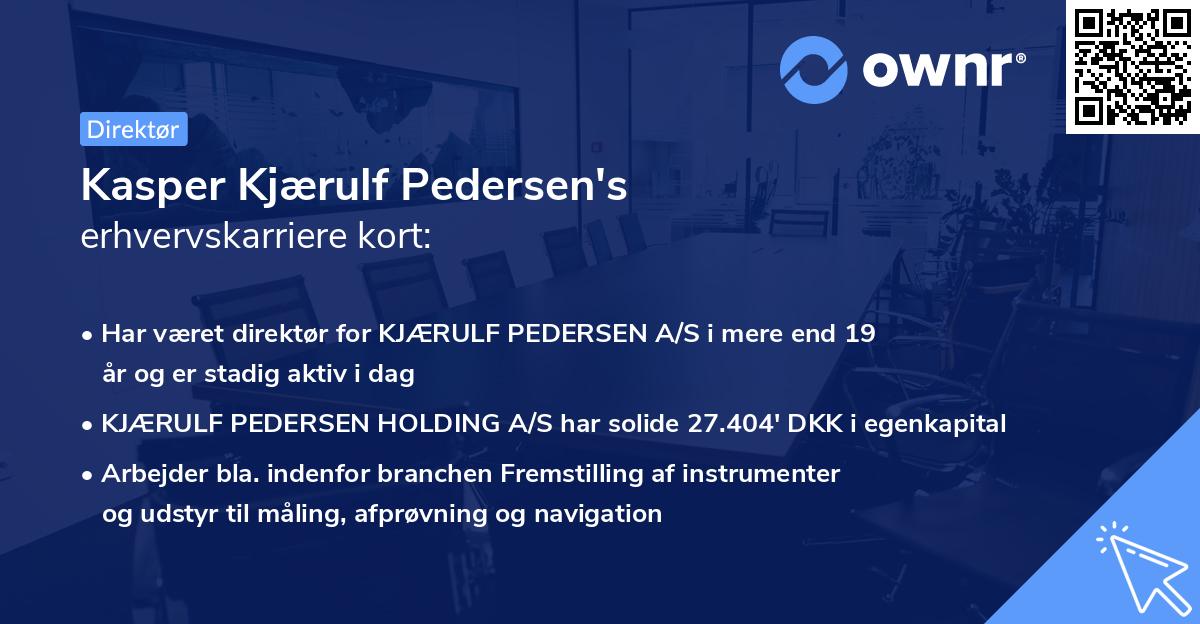 Kasper Kjærulf Pedersen's erhvervskarriere kort