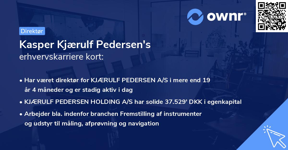 Kasper Kjærulf Pedersen's erhvervskarriere kort