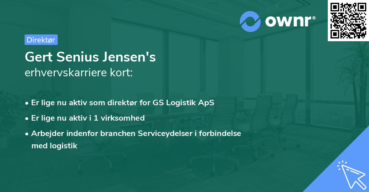 Gert Senius Jensen's erhvervskarriere kort