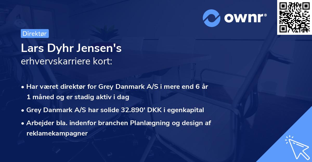 Lars Dyhr Jensen's erhvervskarriere kort