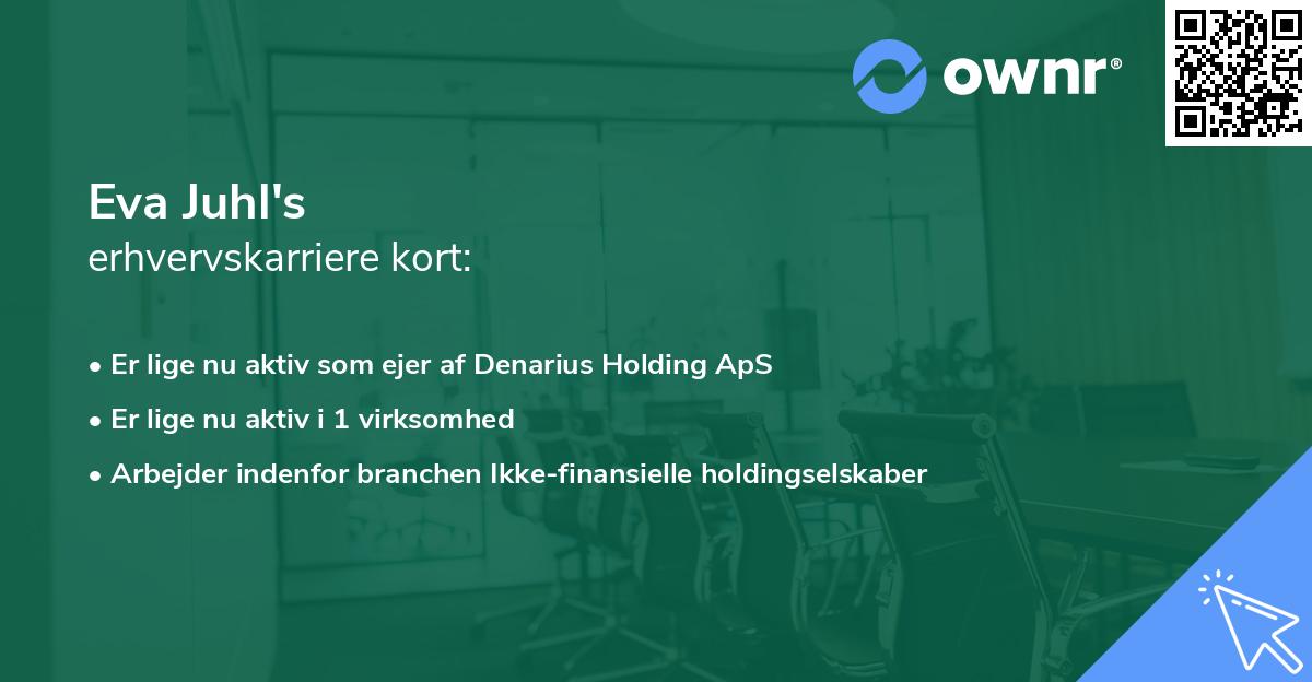 Eva Juhl's erhvervskarriere kort