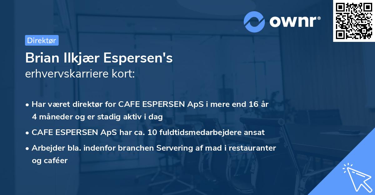 Brian Ilkjær Espersen's erhvervskarriere kort