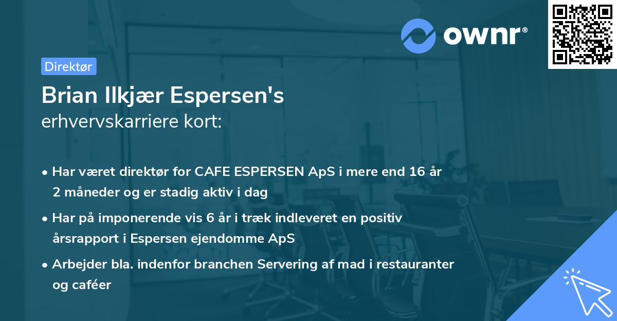 Brian Ilkjær Espersen's erhvervskarriere kort