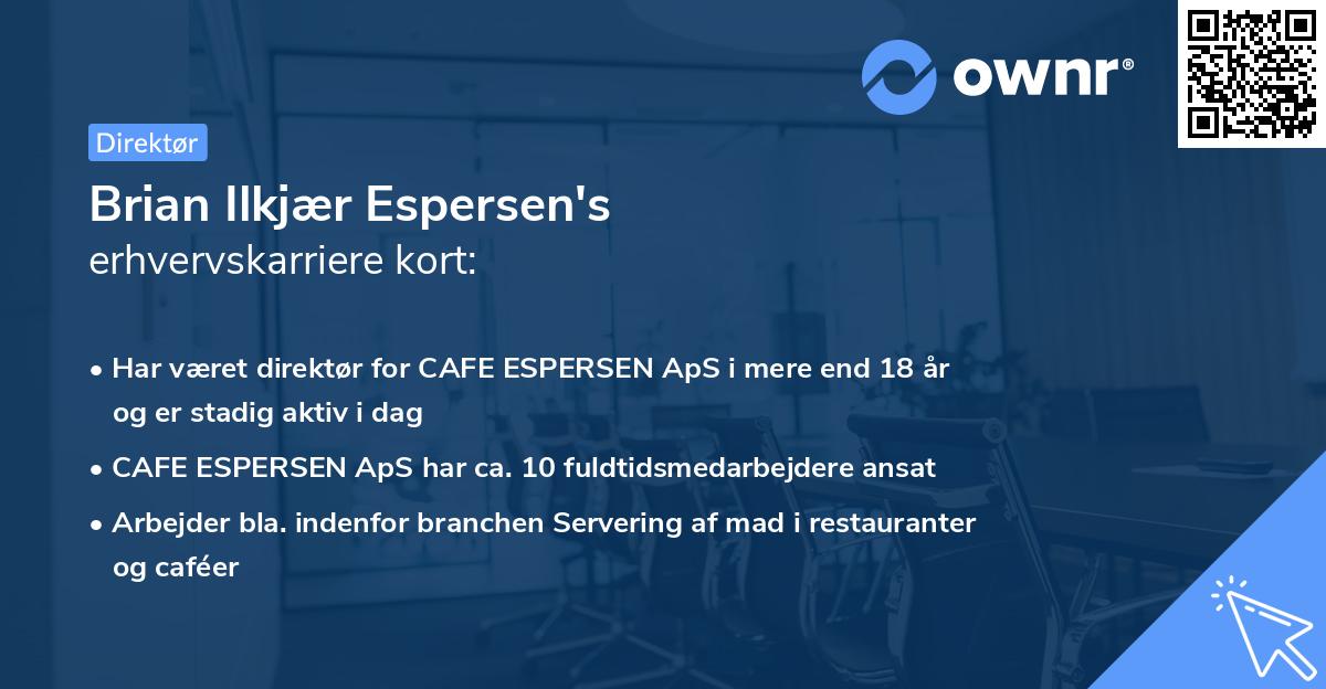 Brian Ilkjær Espersen's erhvervskarriere kort