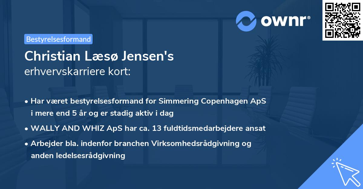 Christian Læsø Jensen's erhvervskarriere kort
