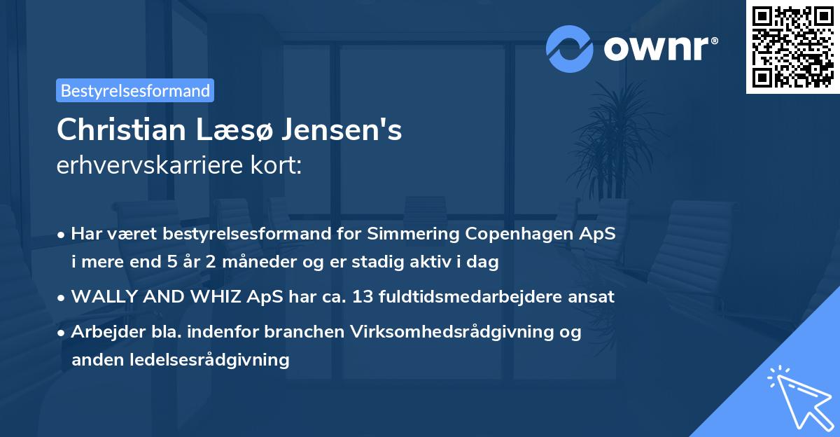 Christian Læsø Jensen's erhvervskarriere kort