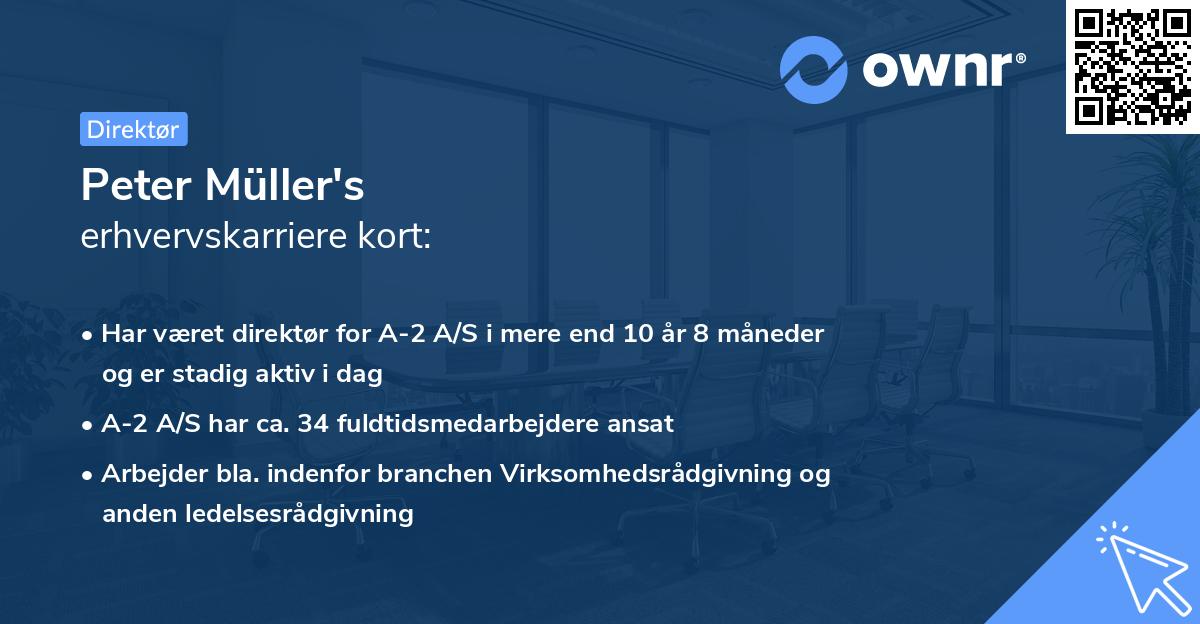 Peter Müller's erhvervskarriere kort