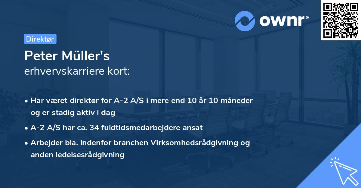 Peter Müller's erhvervskarriere kort