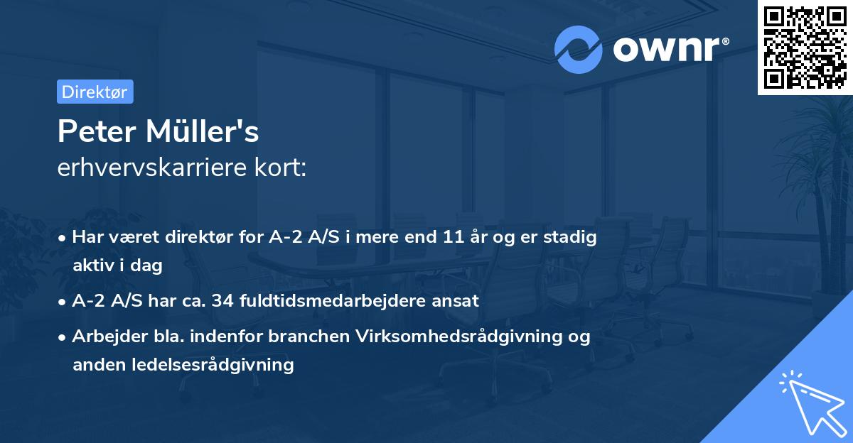 Peter Müller's erhvervskarriere kort