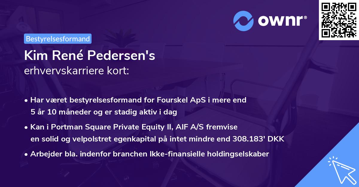Kim René Pedersen's erhvervskarriere kort