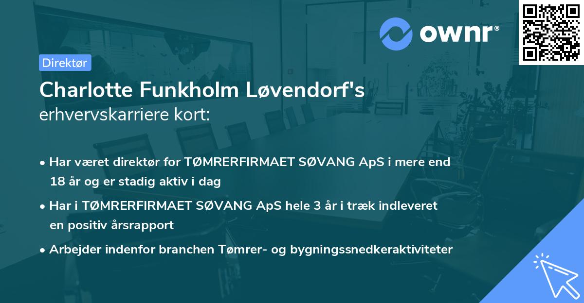 Charlotte Funkholm Løvendorf's erhvervskarriere kort