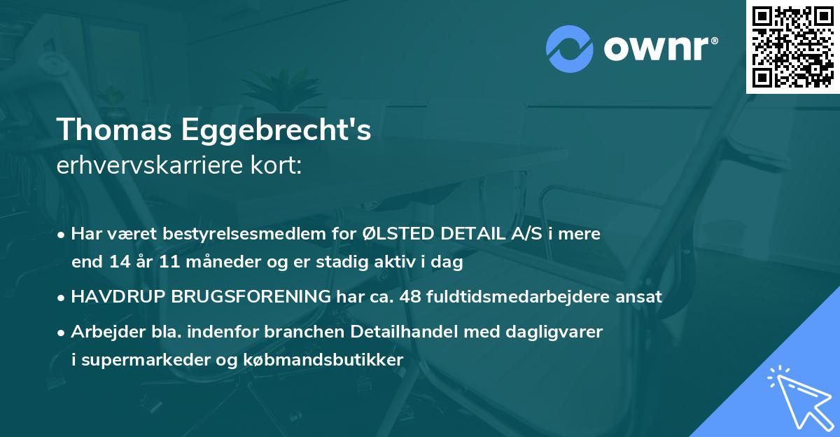 Thomas Eggebrecht's erhvervskarriere kort