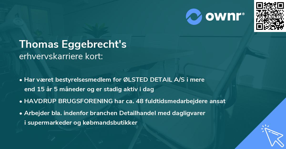 Thomas Eggebrecht's erhvervskarriere kort