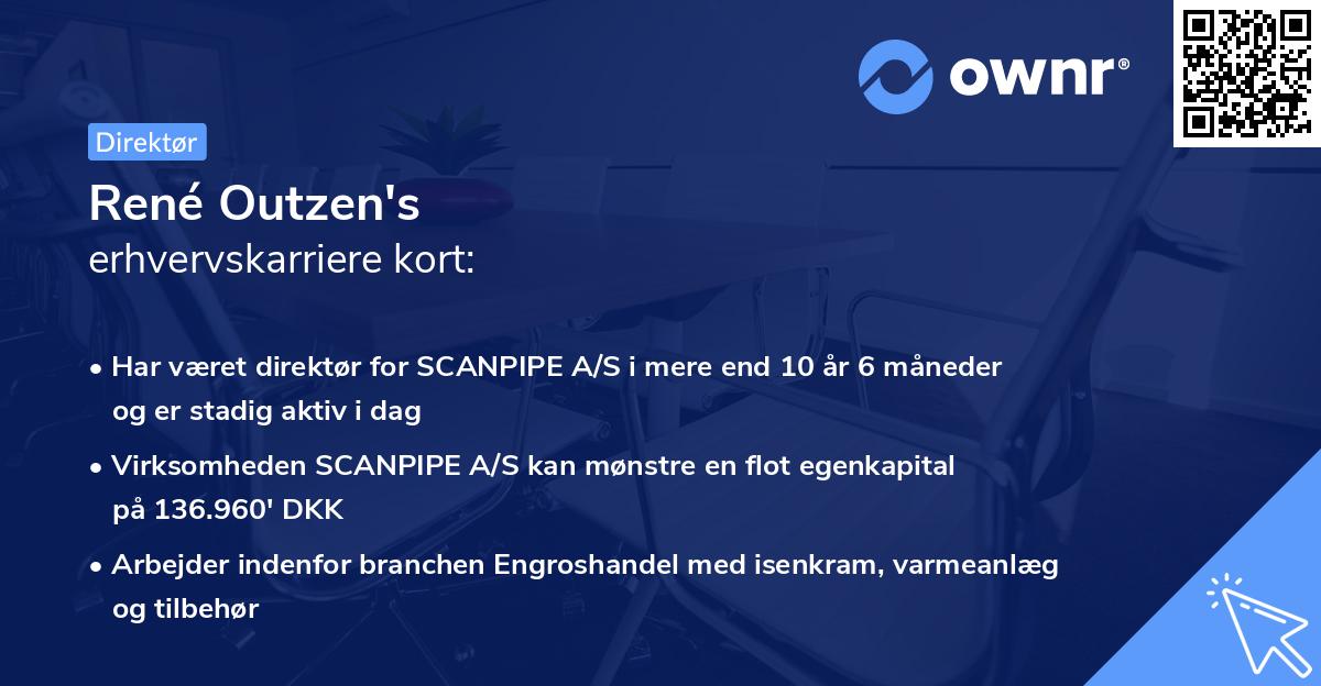René Outzen's erhvervskarriere kort