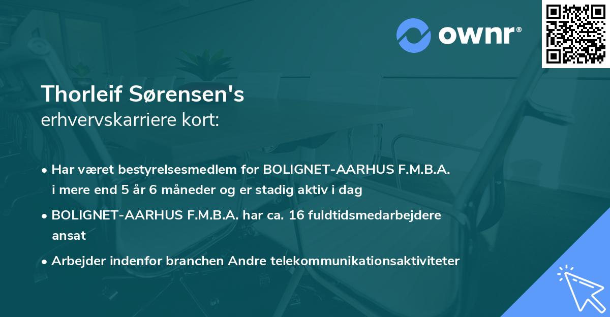 Thorleif Sørensen's erhvervskarriere kort