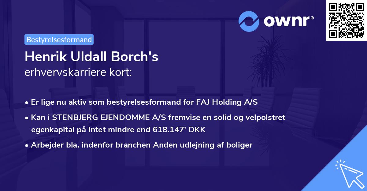 Henrik Uldall Borch's erhvervskarriere kort