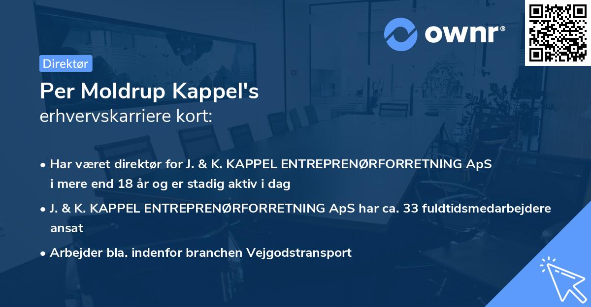 Per Moldrup Kappel's erhvervskarriere kort