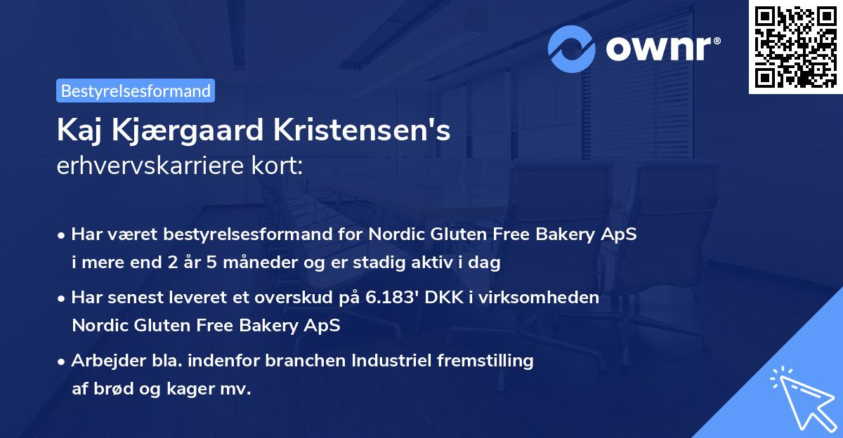 Kaj Kjærgaard Kristensen's erhvervskarriere kort