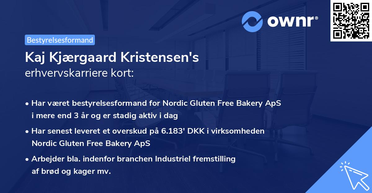 Kaj Kjærgaard Kristensen's erhvervskarriere kort