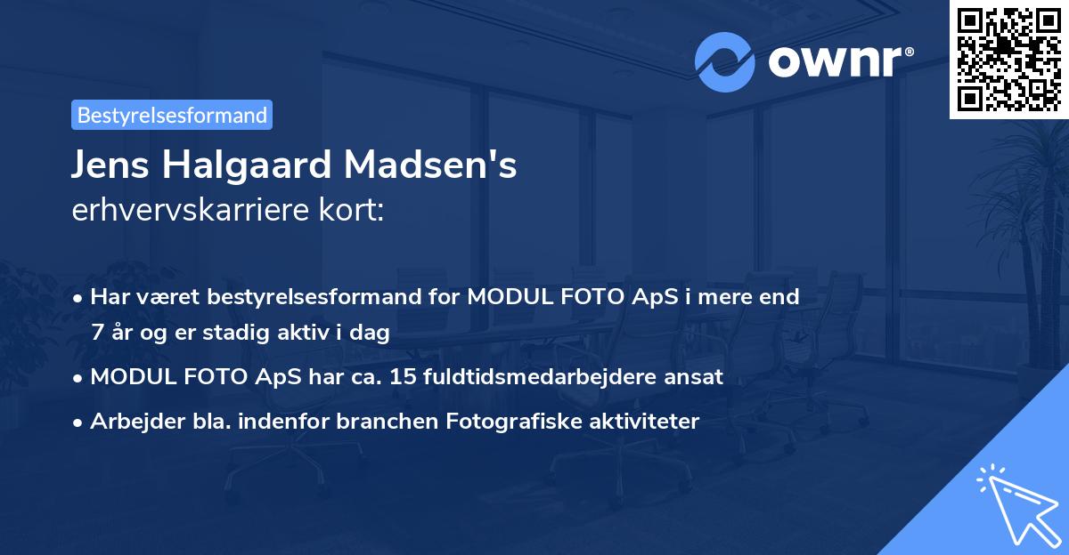 Jens Halgaard Madsen's erhvervskarriere kort