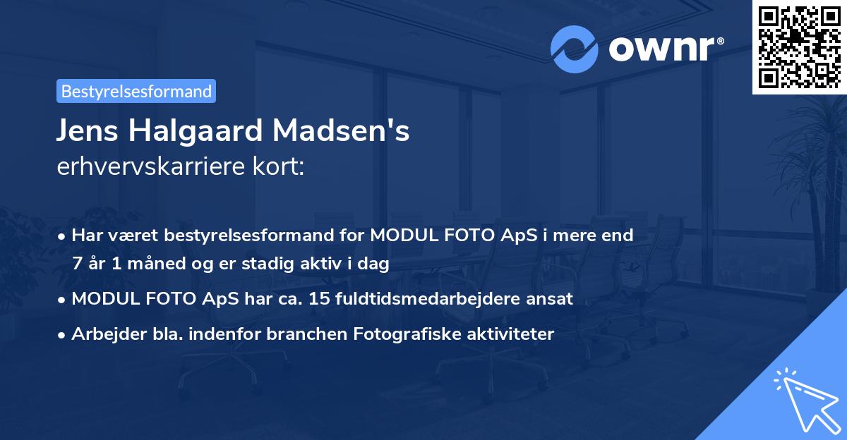 Jens Halgaard Madsen's erhvervskarriere kort