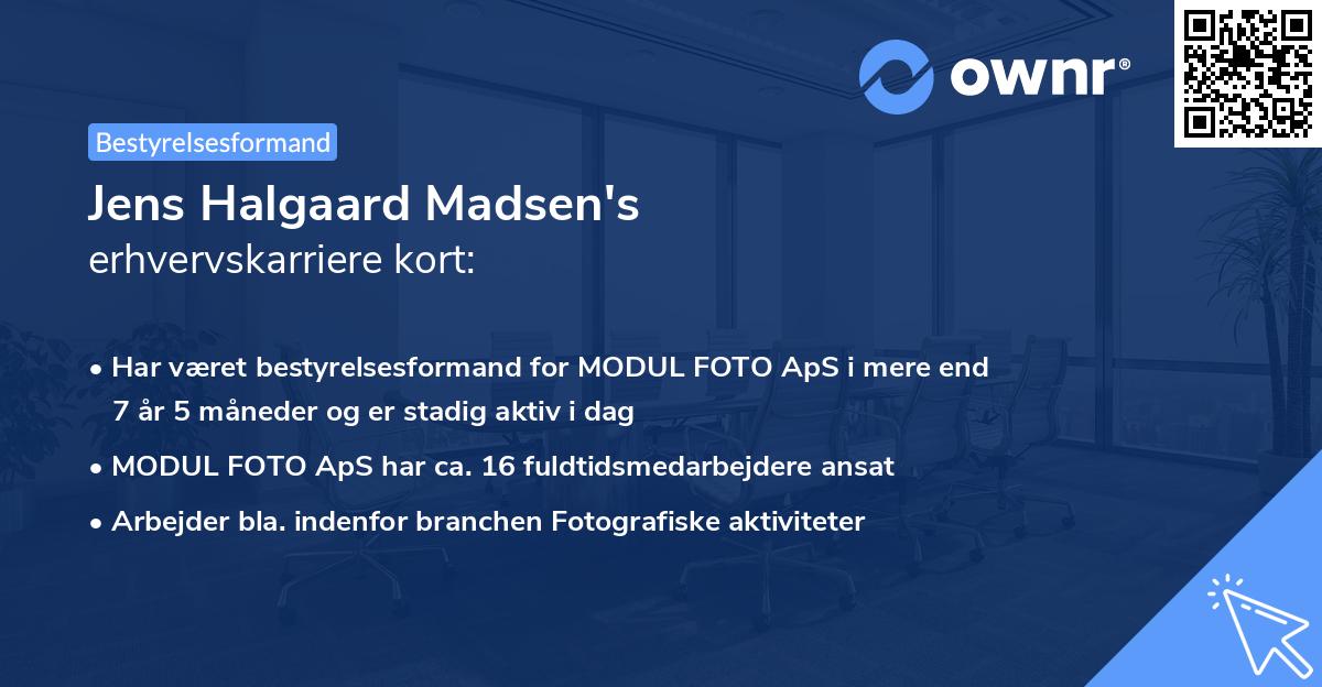 Jens Halgaard Madsen's erhvervskarriere kort