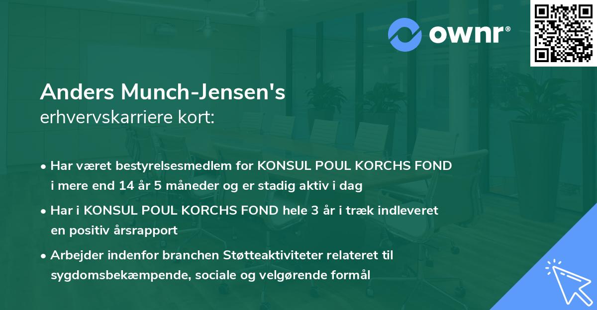 Anders Munch-Jensen's erhvervskarriere kort