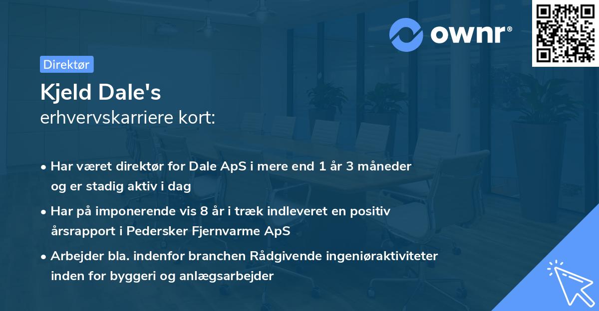 Kjeld Dale's erhvervskarriere kort