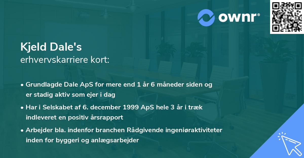 Kjeld Dale's erhvervskarriere kort