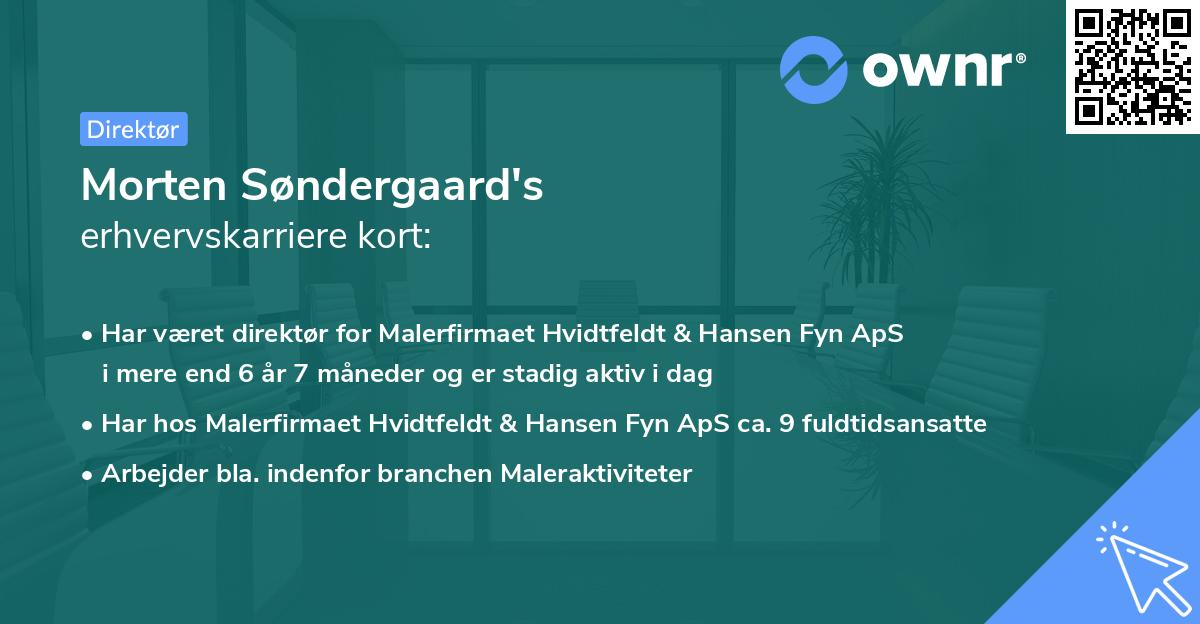 Morten Søndergaard's erhvervskarriere kort