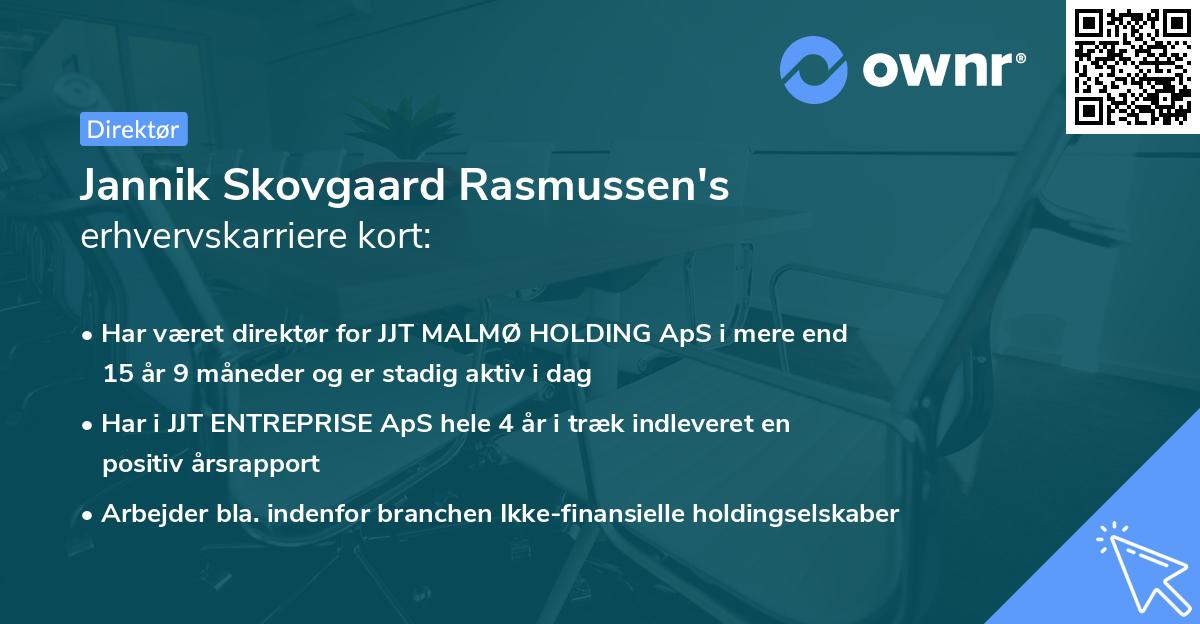Jannik Skovgaard Rasmussen's erhvervskarriere kort