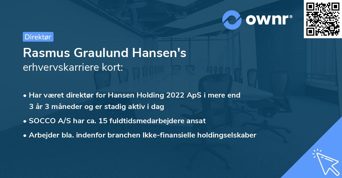 Rasmus Graulund Hansen's erhvervskarriere kort