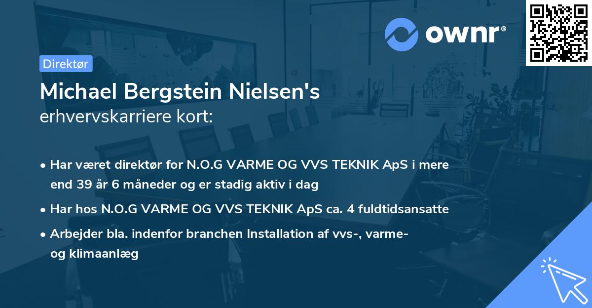 Michael Bergstein Nielsen's erhvervskarriere kort