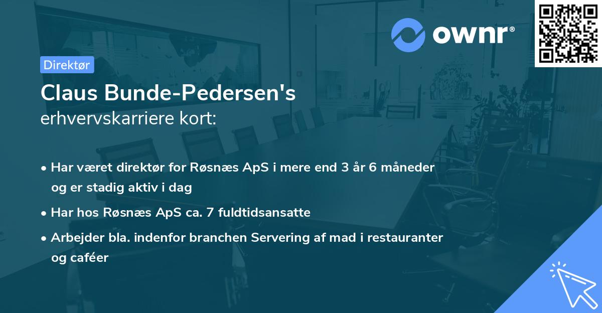 Claus Bunde-Pedersen's erhvervskarriere kort
