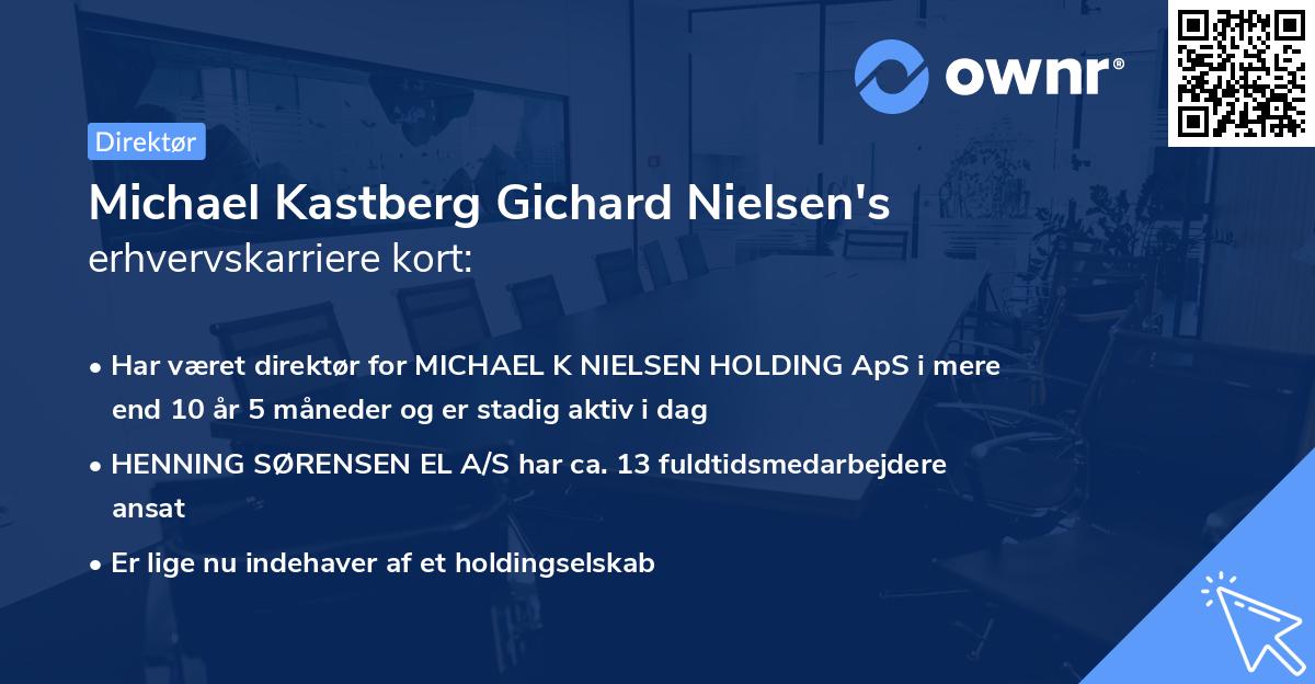 Michael Kastberg Gichard Nielsen's erhvervskarriere kort