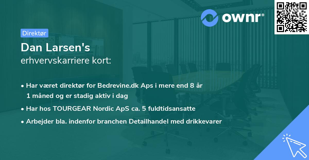 Dan Larsen's erhvervskarriere kort