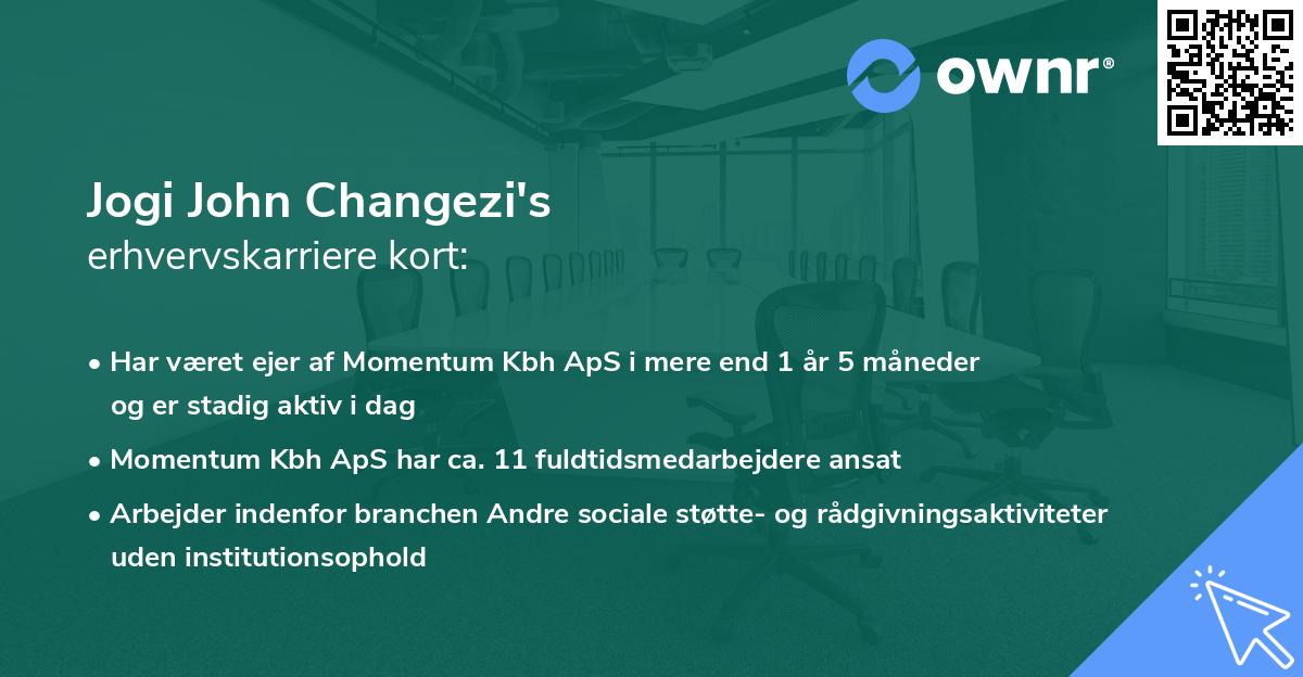 Jogi John Changezi's erhvervskarriere kort