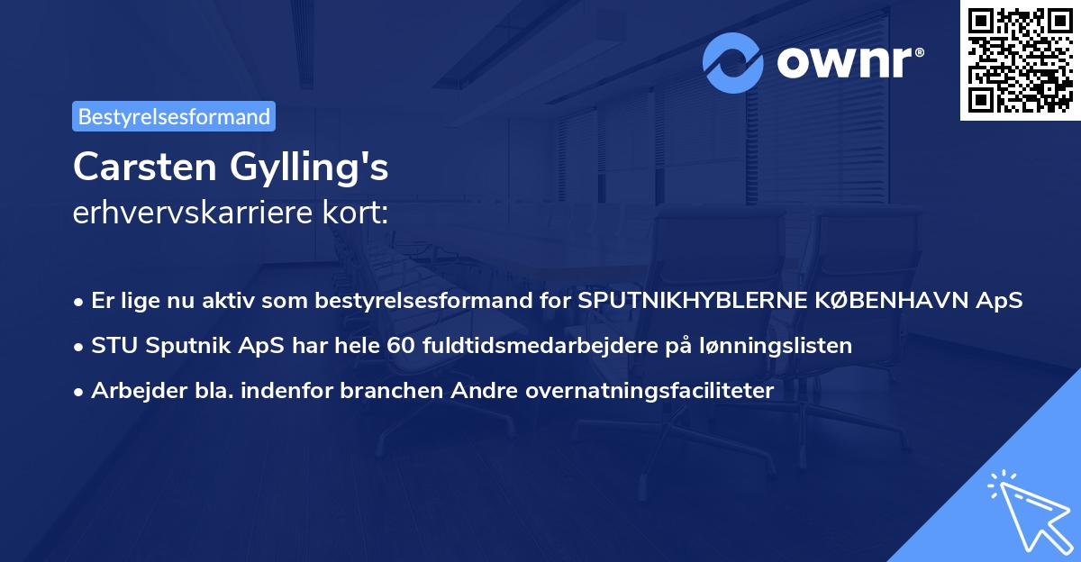 Carsten Gylling's erhvervskarriere kort