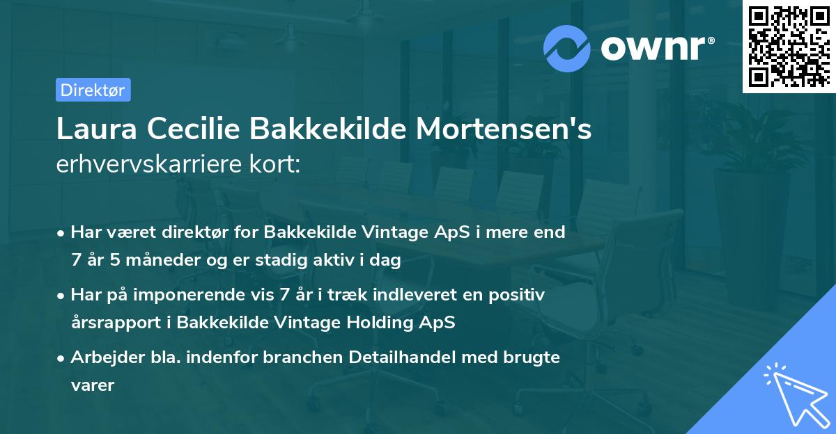 Laura Cecilie Bakkekilde Mortensen's erhvervskarriere kort