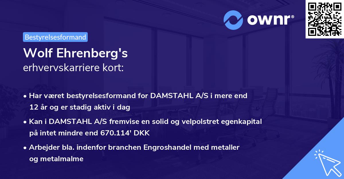 Wolf Ehrenberg's erhvervskarriere kort