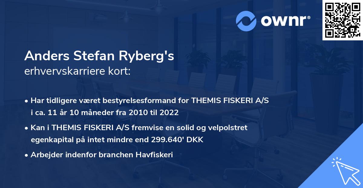 Anders Stefan Ryberg's erhvervskarriere kort