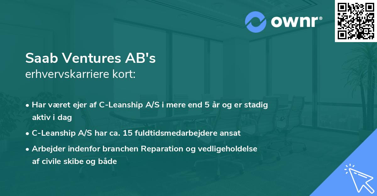Saab Ventures AB's erhvervskarriere kort