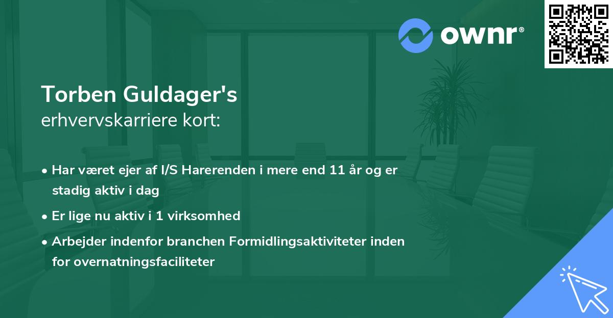 Torben Guldager's erhvervskarriere kort