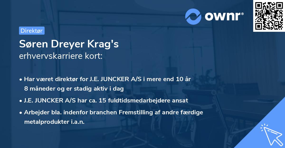 Søren Dreyer Krag's erhvervskarriere kort