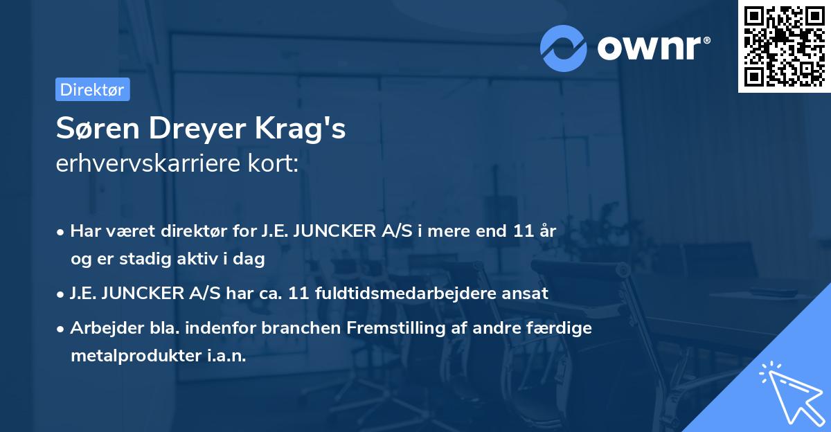 Søren Dreyer Krag's erhvervskarriere kort
